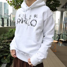 ヌケメ×パルコ×美術手帖ロゴパーカー(ホワイト/L)